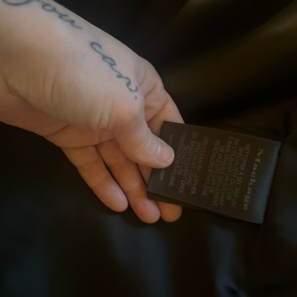 Mackage Red Trench Coat with Black Belt - Picture 12 of 16